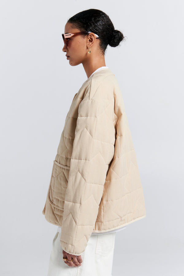 Karen Walker Quilted Drift Jacket Natural