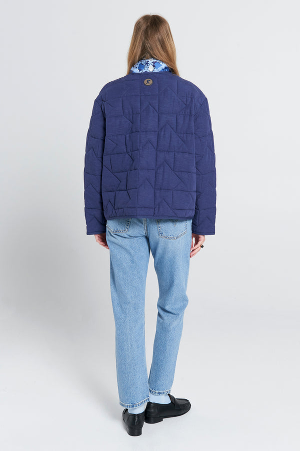 Karen Walker Quilted Drift Jacket Navy