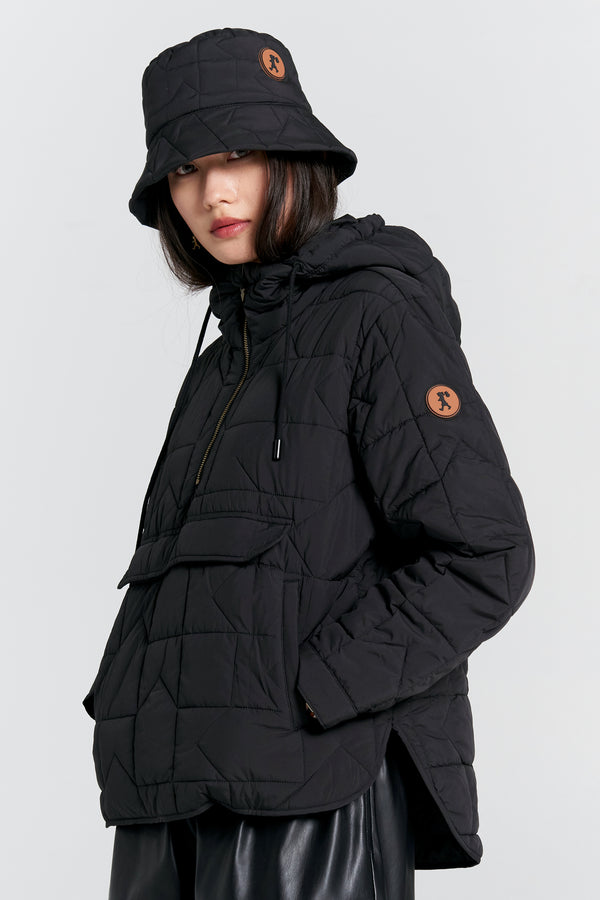 Karen Walker Quilted Monogram Bucket Hat Black