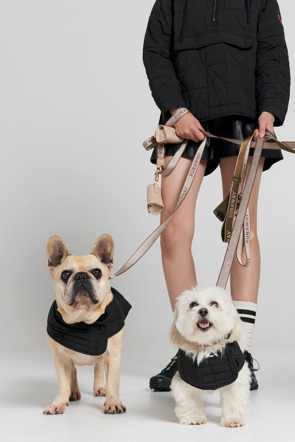 Karen Walker Quilted Monogram Dog Jacket Black