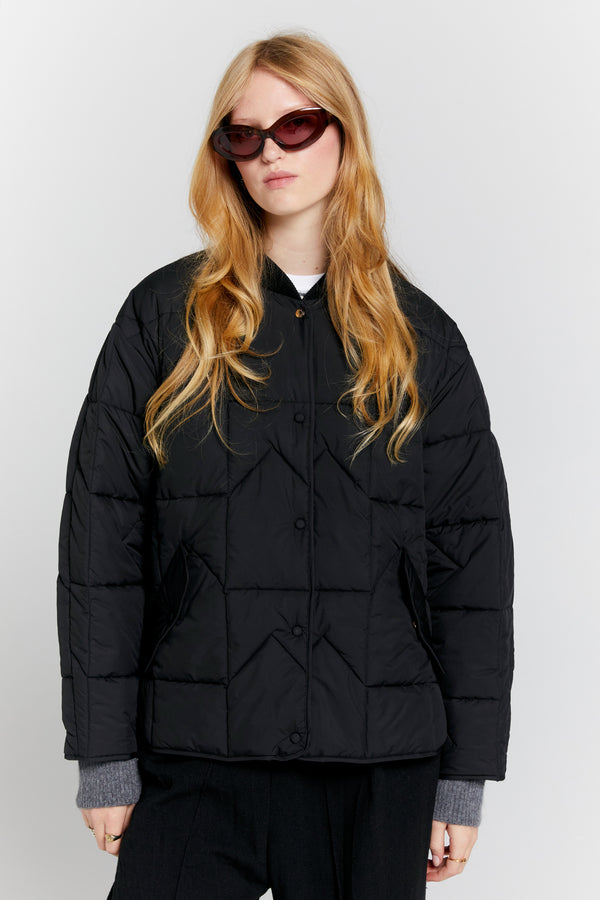 Karen Walker Quilted Monogram Jacket Black