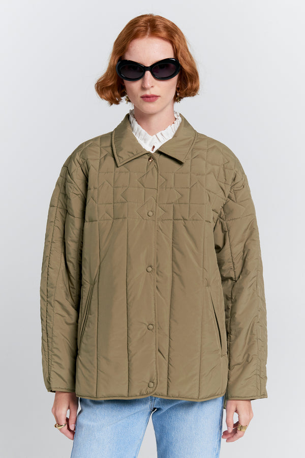 karen walker Quilted Voyager Jacket Herb Green
