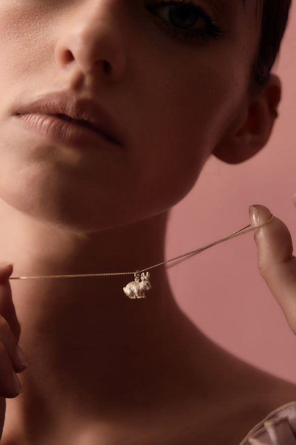karen walker Rabbit Necklace Gold