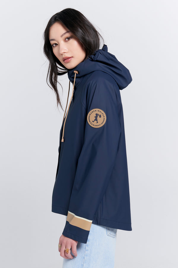 Karen Walker Rain Jacket French Navy/Tan