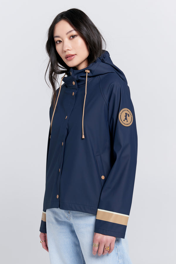 karen walker Rain Jacket French Navy/Tan