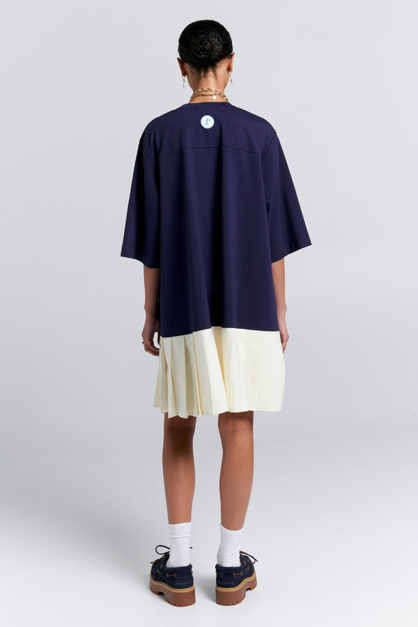 Karen Walker Rally Dress Navy/Cream