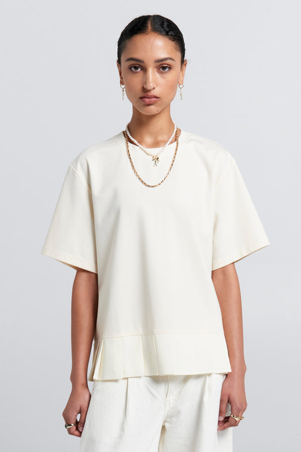 karen Walker Rally Top Cream/Cream
