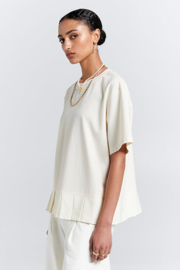 karen Walker Rally Top Cream/Cream