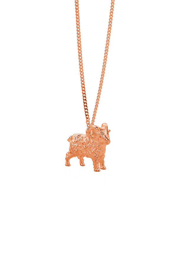 Karen Walker Ram Necklace Rose Gold