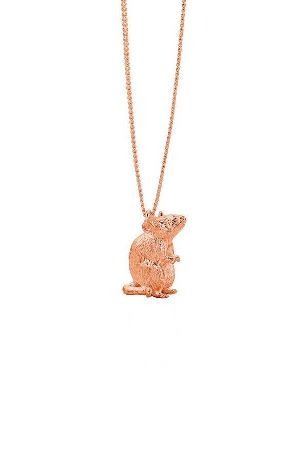 karen walker Rat Necklace Rose Gold