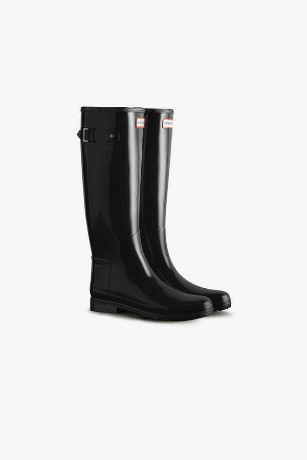 Karen Walker Refined Tall Gloss Boot Black