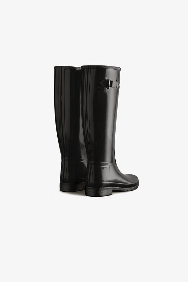 Karen Walker Refined Tall Gloss Boot Black