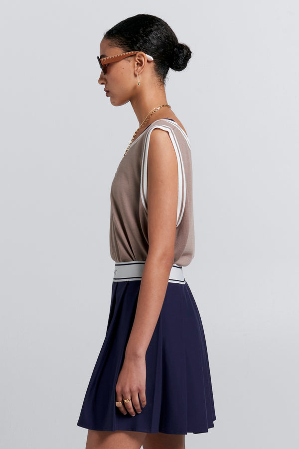 Karen Walker Relax Knit Tank Taupe