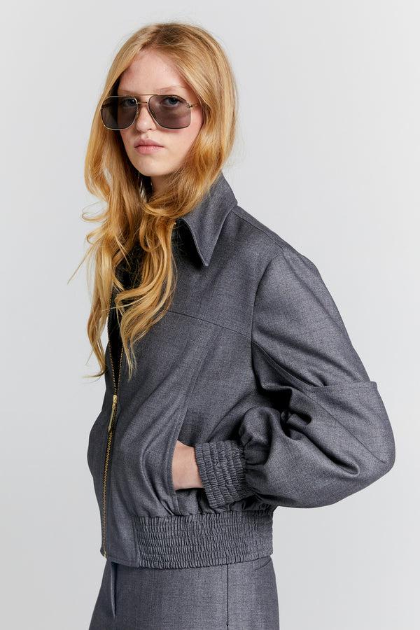 Karen Walker Rider Bomber Jacket Charcoal
