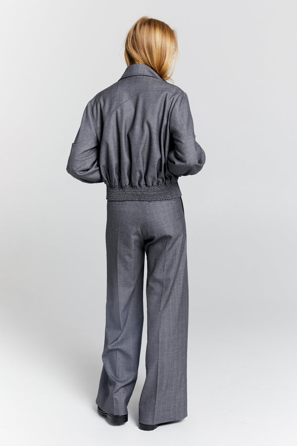 Karen Walker Rider Bomber Jacket Charcoal