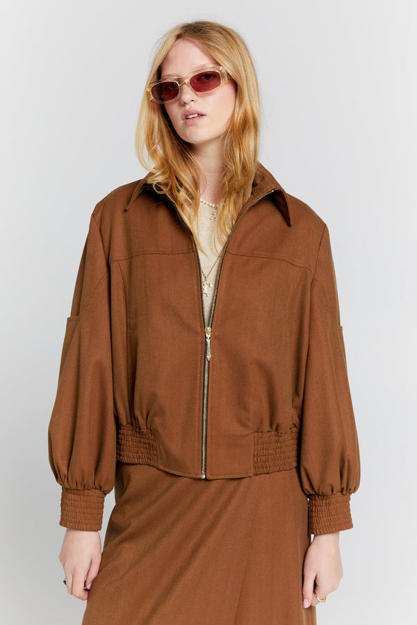 Karen Walker Rider Bomber Jacket Chestnut