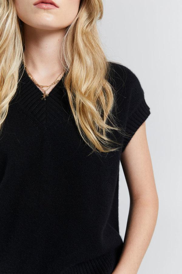 Karen Walker Robyn Cashmere Vest Black