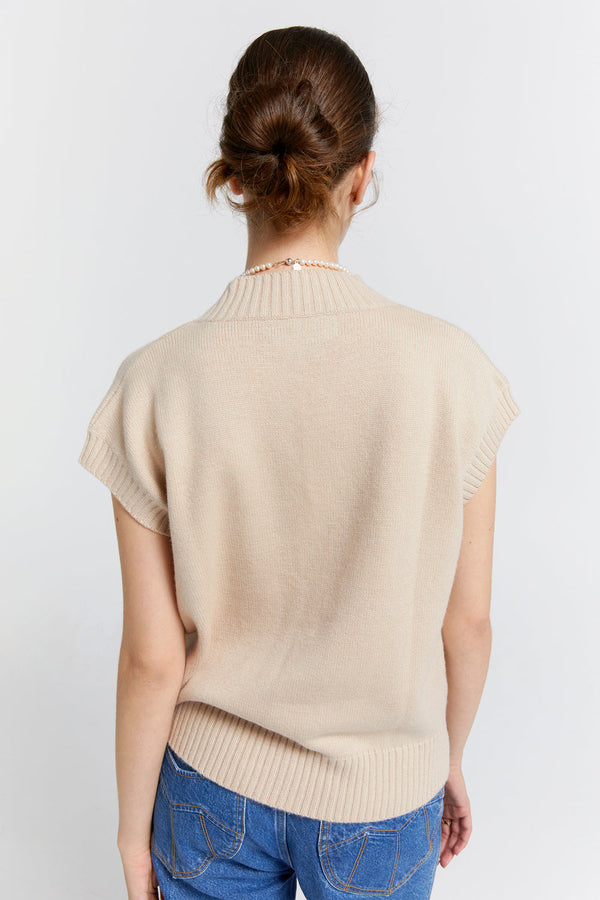 Karen Walker Robyn Cashmere Vest Oat
