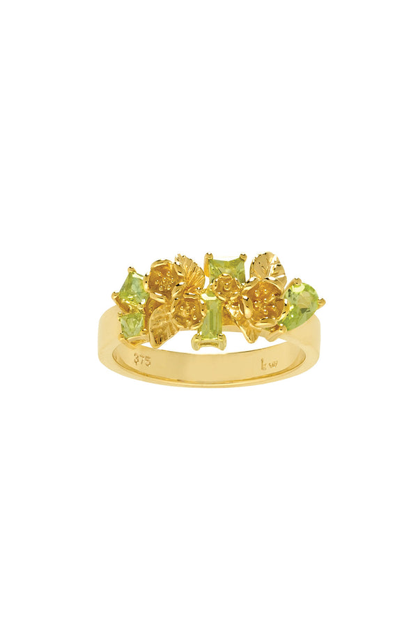 karen walker Rock Garden Flowers Ring Gold & Peridot
