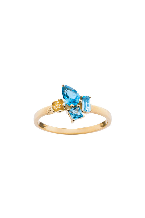 karen walker Rock Garden Mini Ring Gold & Topaz