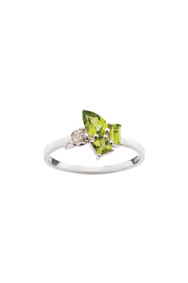 karen walker Rock Garden Mini Ring Silver & Peridot