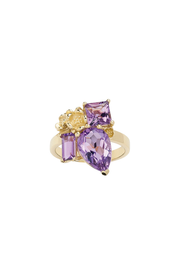 karen walker Rock Garden Ring Gold & Amethyst