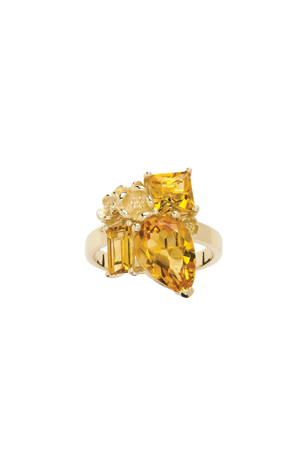 karen walker Rock Garden Ring Gold & Citrine
