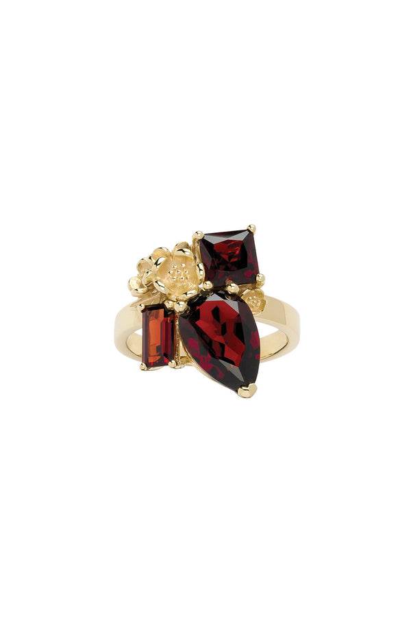karen walker Rock Garden Ring Gold & Garnet