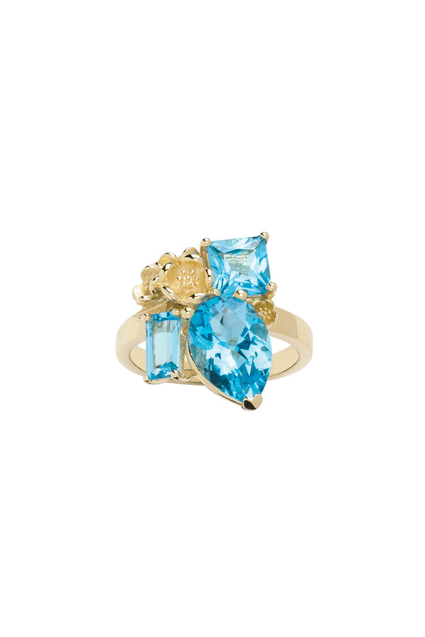 karen walker Rock Garden Ring Gold & Topaz