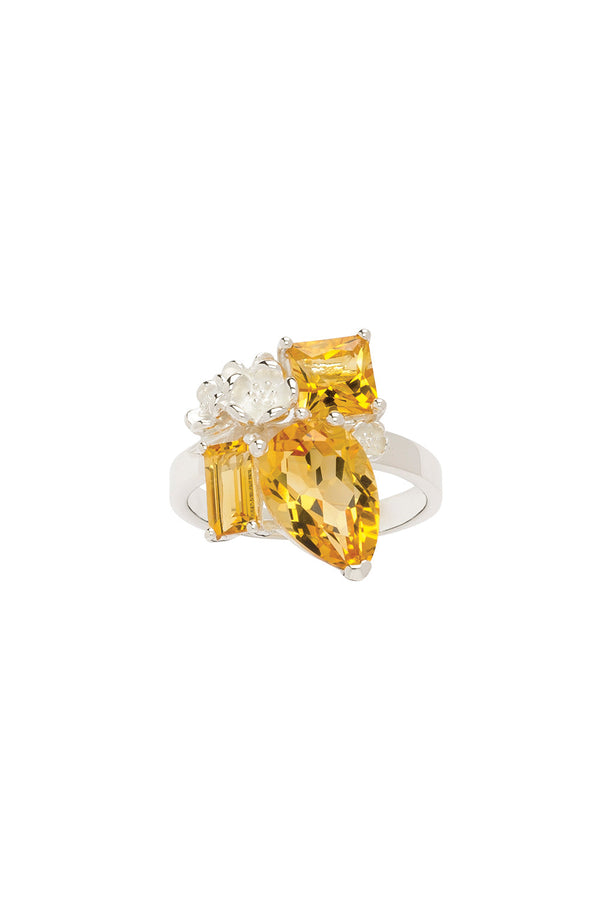 karen walker Rock Garden Ring Silver & Citrine