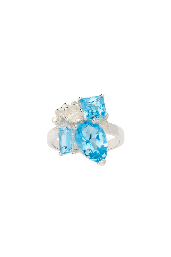 karen walker Rock Garden Ring Silver & Topaz
