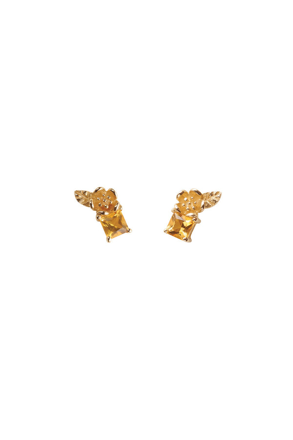 Karen Walker Rock Garden Studs Gold & Citrine