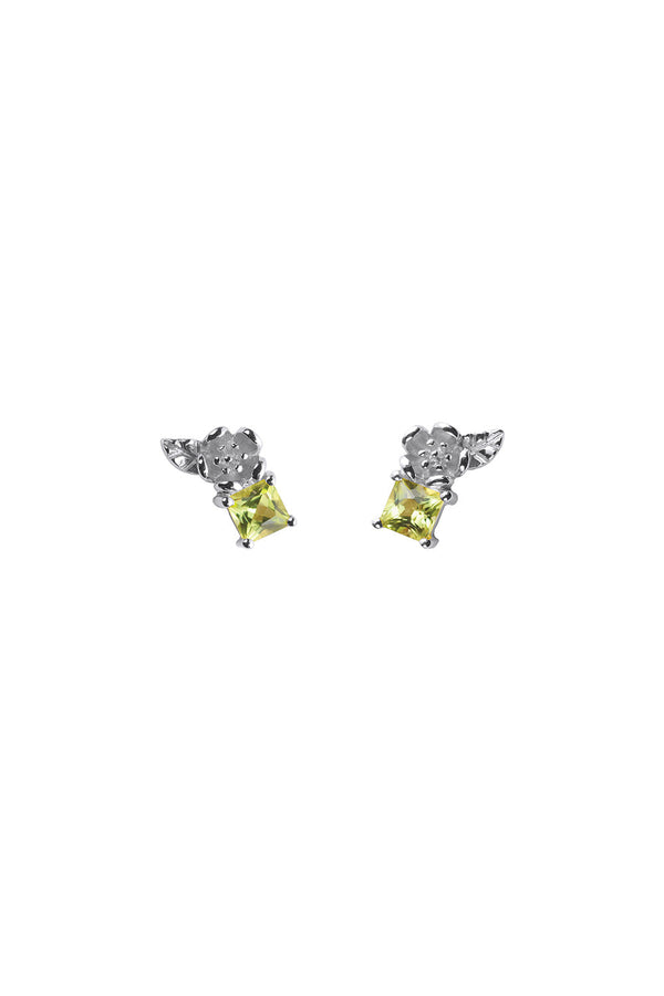 karen walker Rock Garden Studs Silver & Peridot