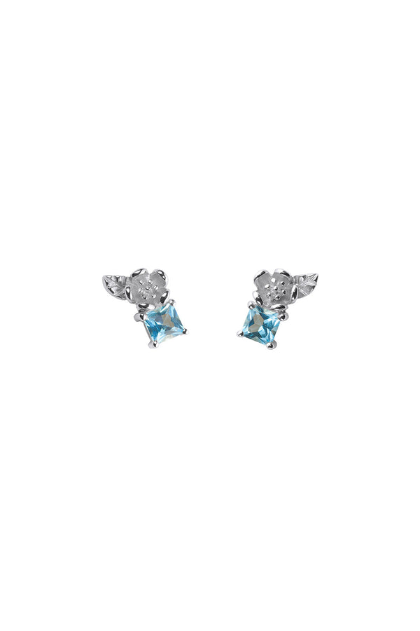 Karen Walker Rock Garden Studs Silver & Topaz