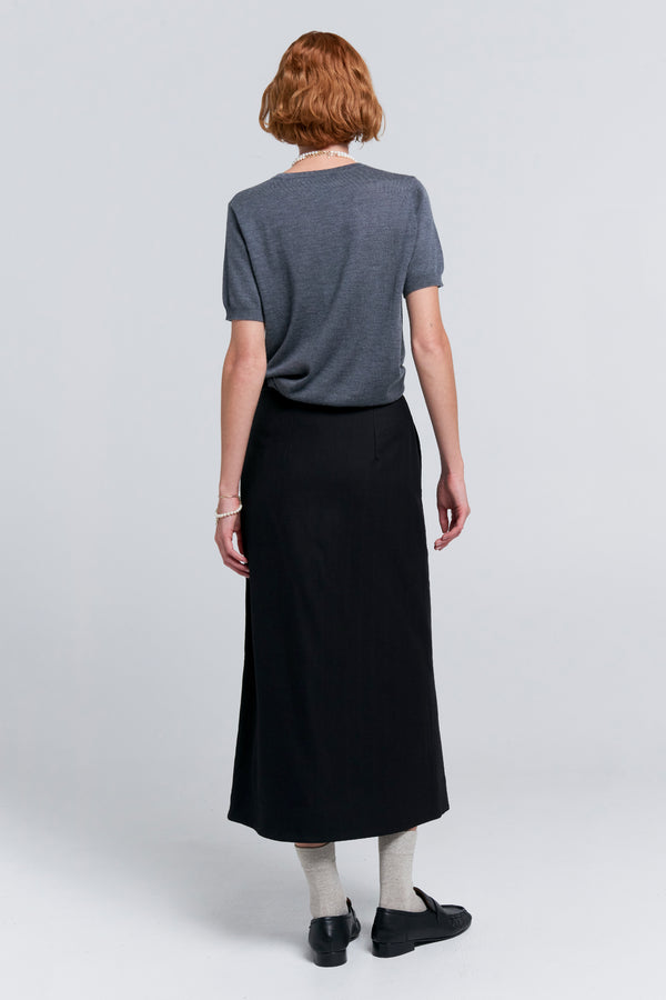 Karen Walker Roving Wrap Skirt Black