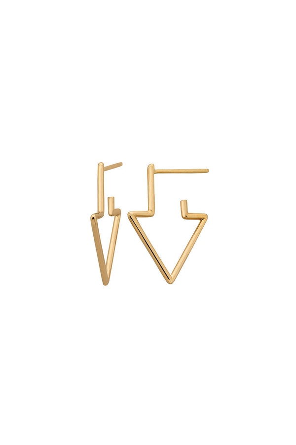karen walker Runaway Arrow Earrings Gold
