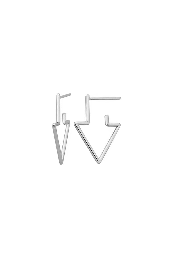 Karen Walker Runaway Arrow Earrings Silver
