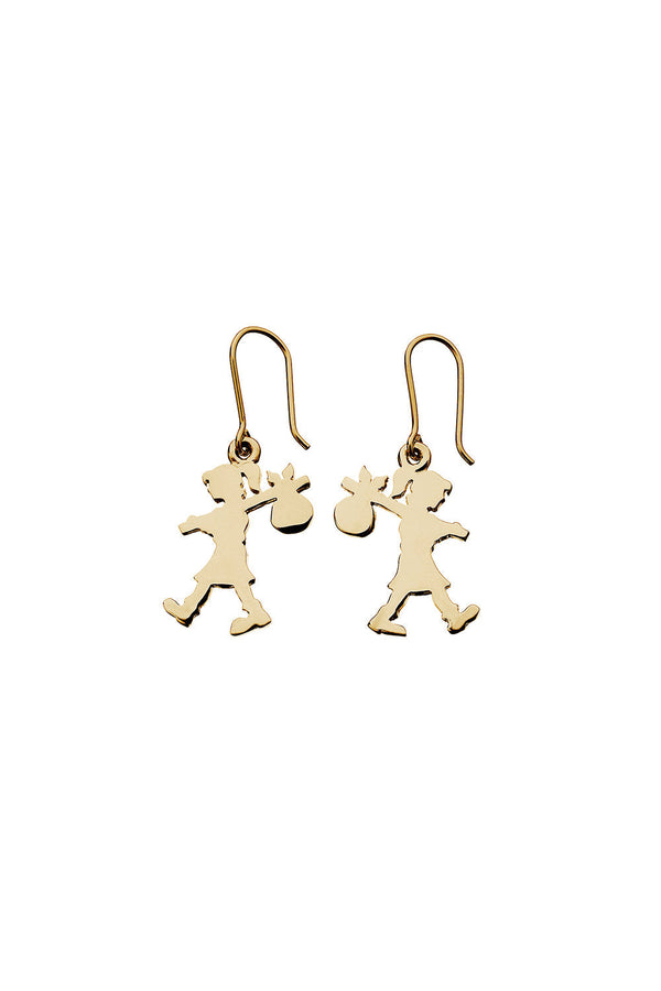 karen walker Runaway Girl Earrings Gold
