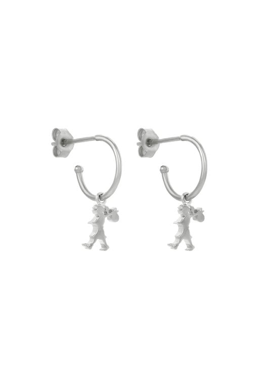 Karen Walker Runaway Girl Hoop Earrings Silver