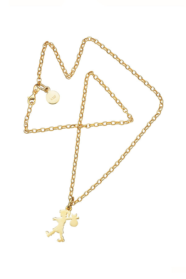 Karen Walker Runaway Girl Necklace Gold-Plated