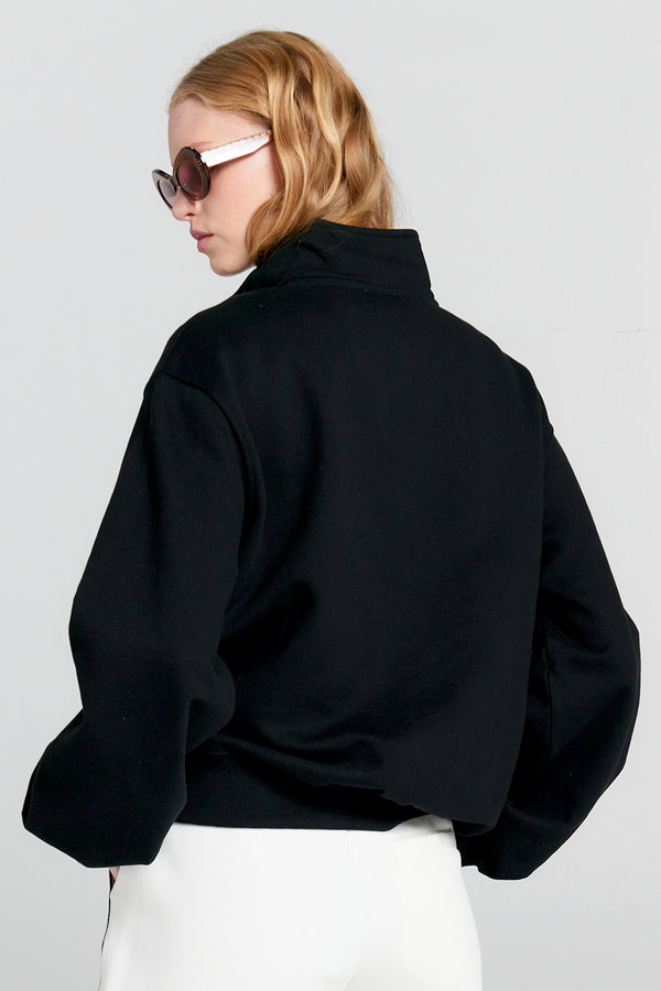 Karen Walker Runaway Girl Zip-Up Sweatshirt Black