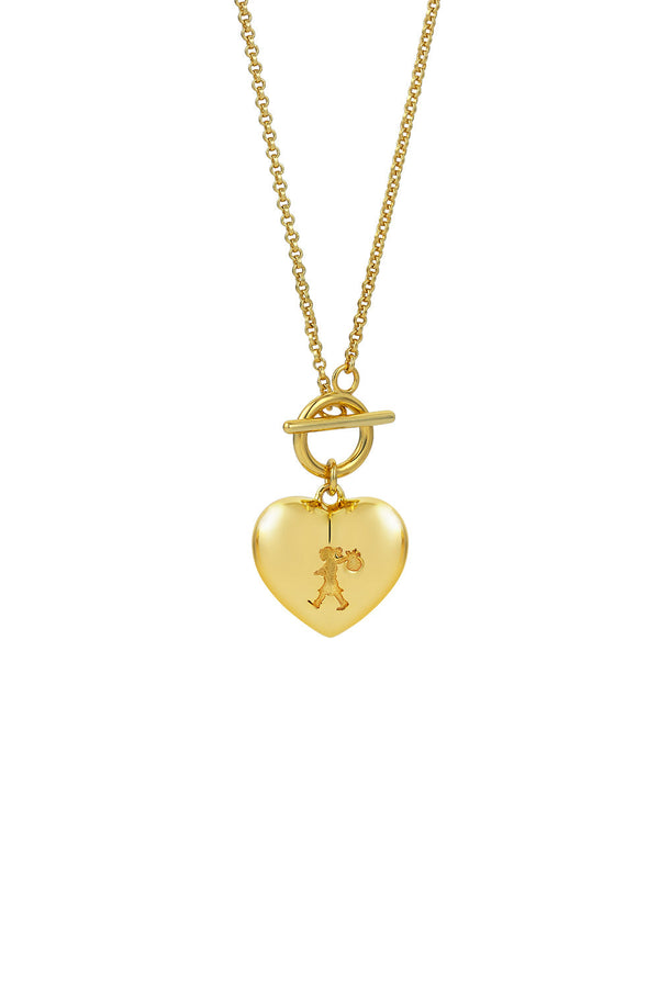 Karen Walker Runaway Heart Necklace Gold-Plated