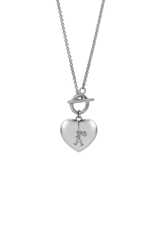 Karen Walker Runaway Heart Necklace Silver