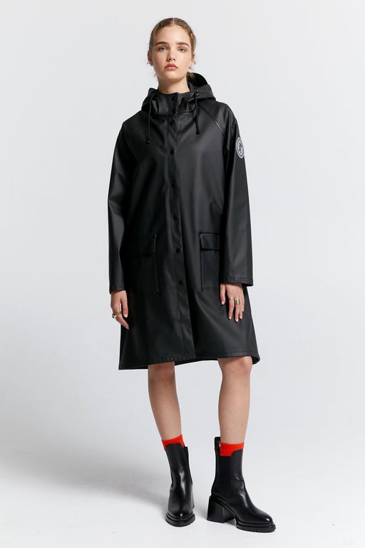 Karen Walker Runaway Long Raincoat Black