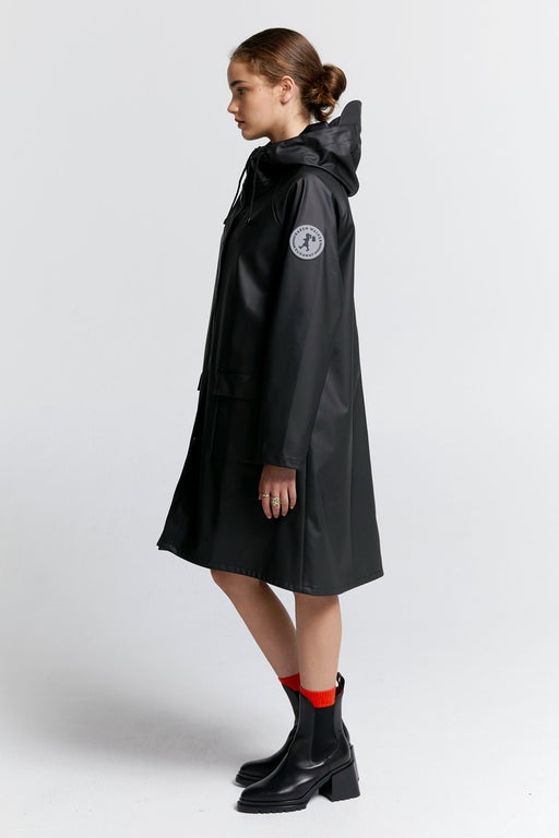 Karen Walker Runaway Long Raincoat Black