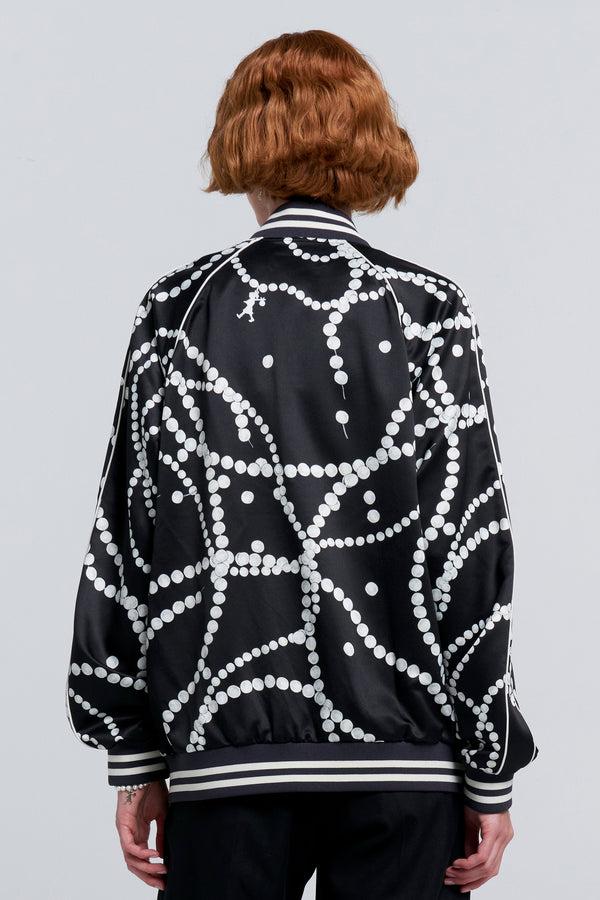 Karen Walker Runaway Pearls Bomber Jacket Black