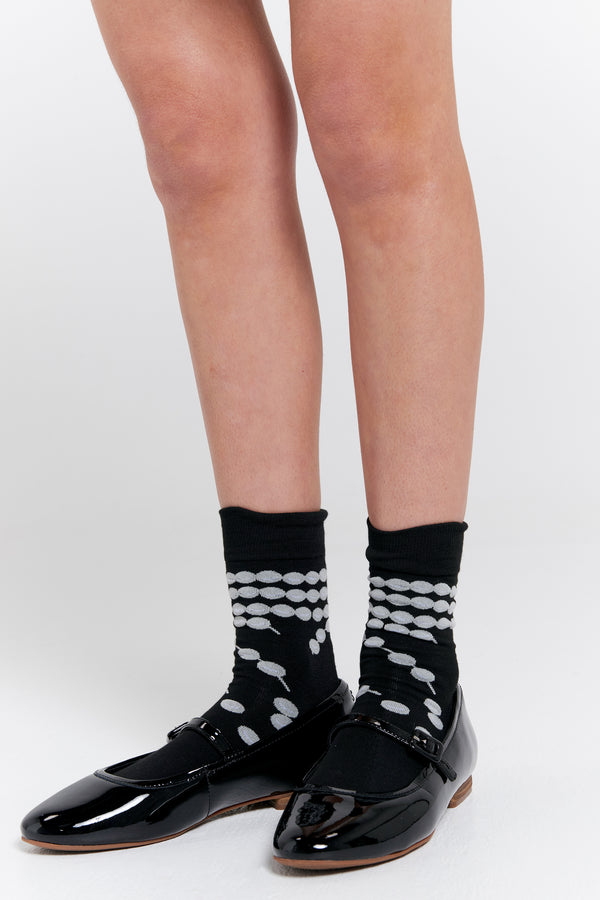 karen walker Runaway Pearls Socks 2 Pack Black