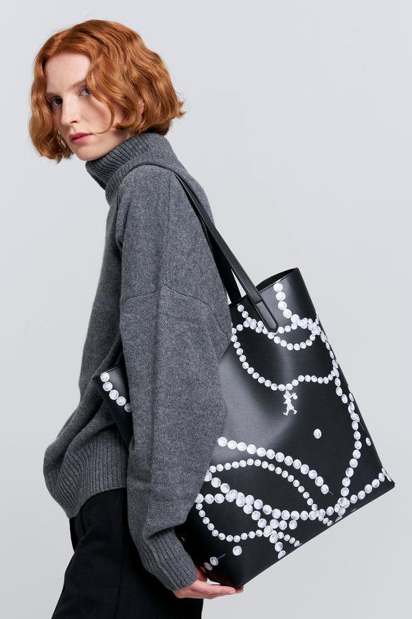 Karen Walker Runaway Pearls Tote Black