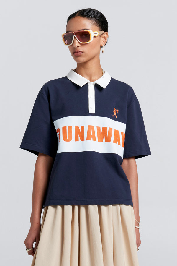 karen walker Runaway Rugby Jersey Navy/Cream