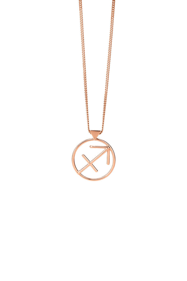 Karen Walker Sagittarius Necklace Rose Gold